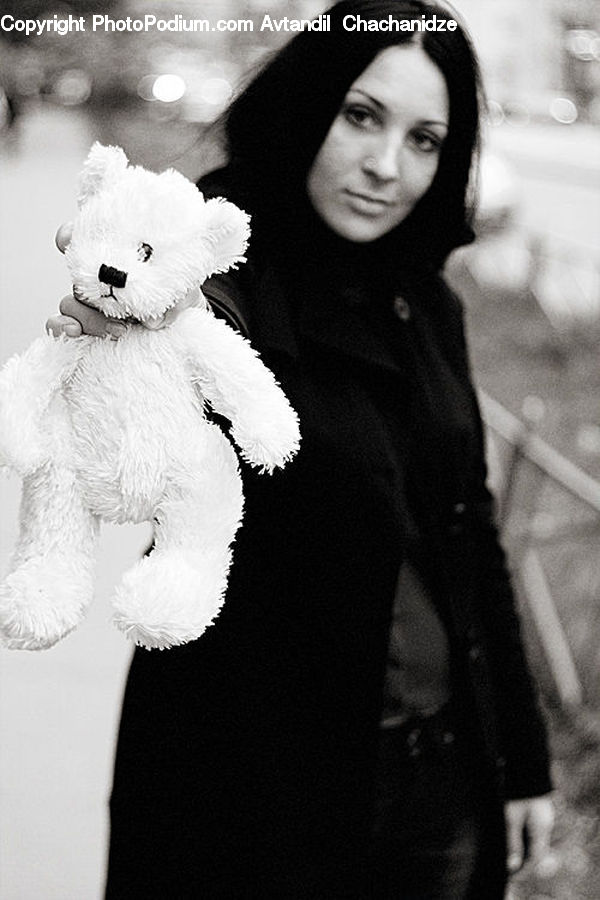Human, People, Person, Teddy Bear, Toy, Bird, Swan