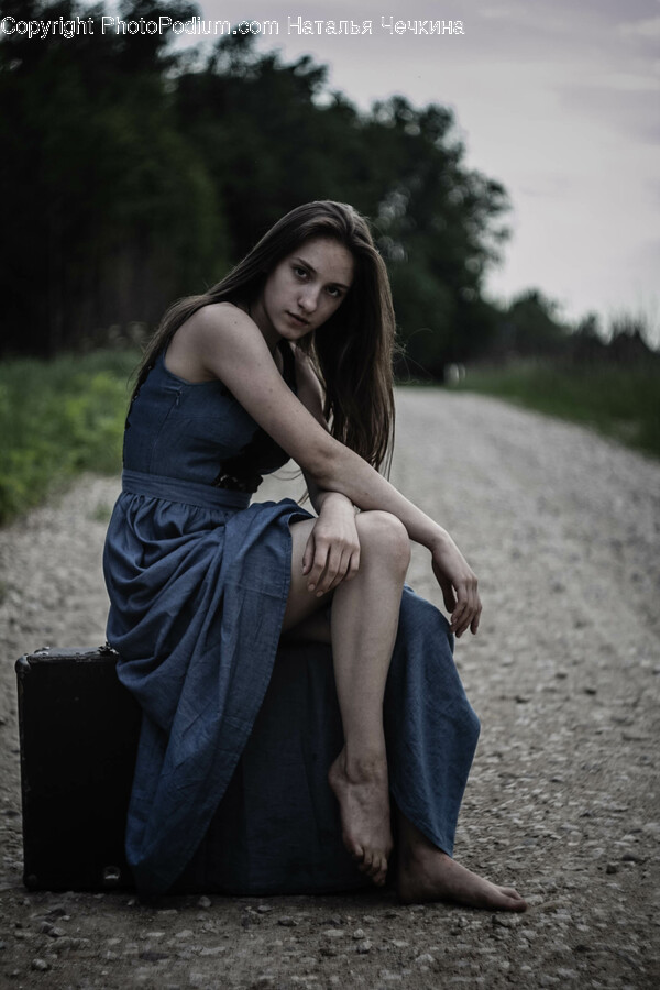 Clothing, Apparel, Gravel, Dirt Road, Road