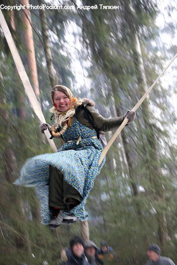 Female, Person, Blonde, Woman, Adventure, Bungee, Rope
