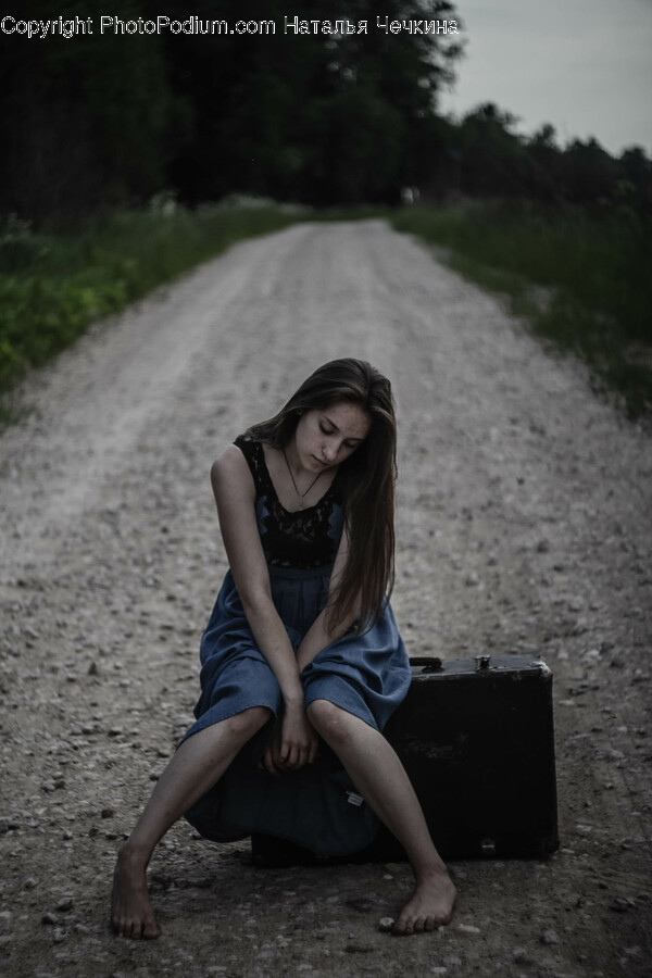 Gravel, Dirt Road, Road, Clothing, Apparel