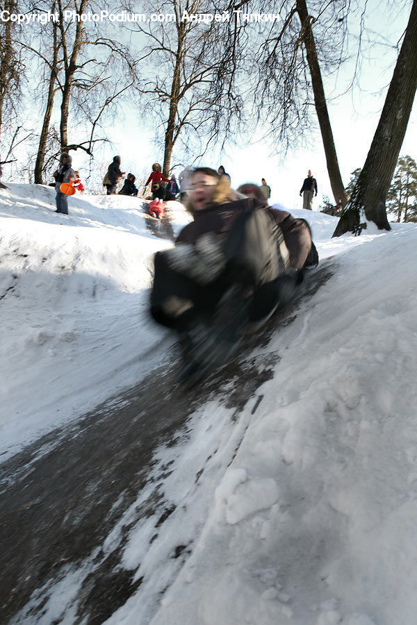 Ice, Outdoors, Snow, Child, Kid, Hat