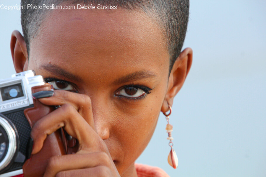 Person, Human, Face, Finger, Camera