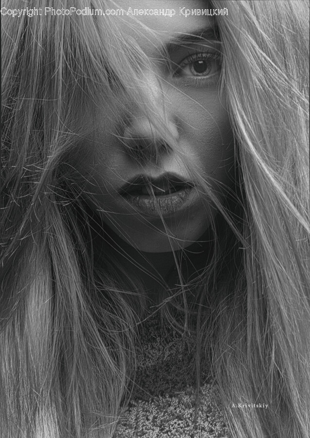 Face, Person, Human, Female, Blonde