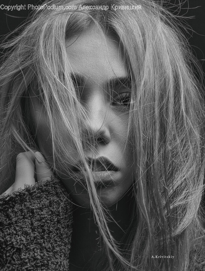 Face, Person, Human, Female, Finger