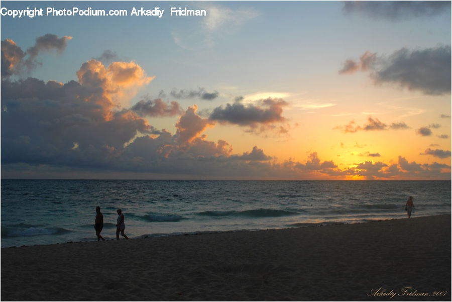 Beach, Coast, Outdoors, Sea, Water, Dusk, Sky