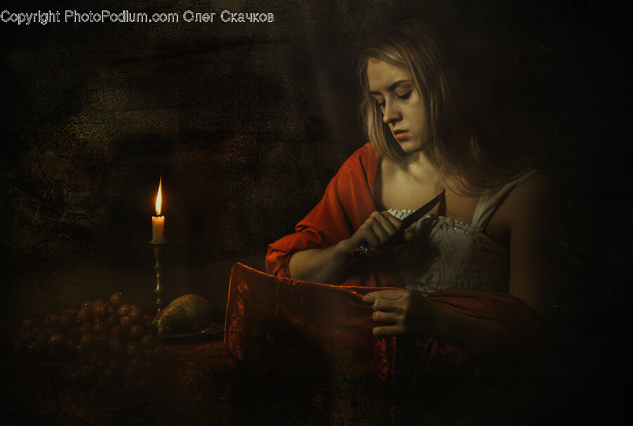 Person, Human, Fire, Painting, Art