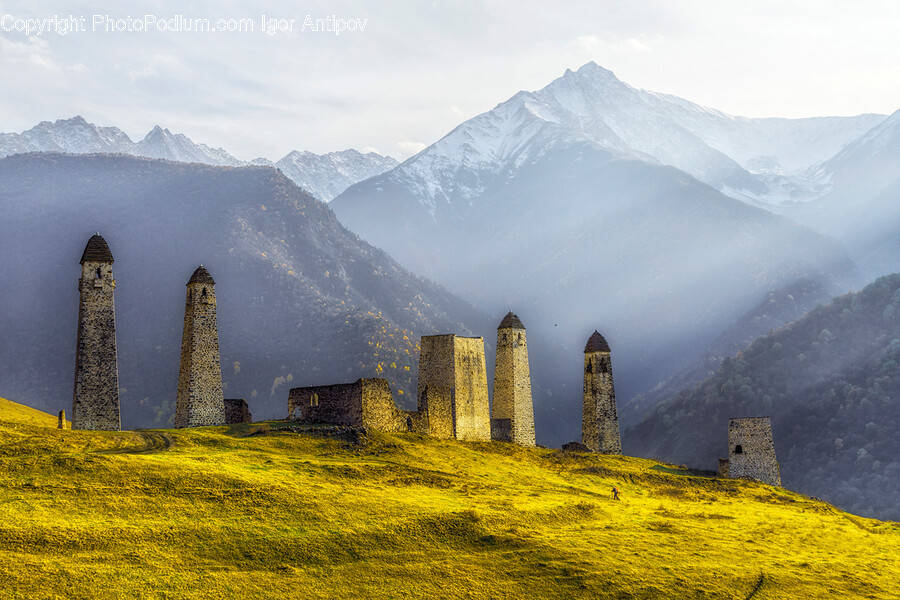 Nature, Outdoors, Ruins, Mountain Range, Mountain