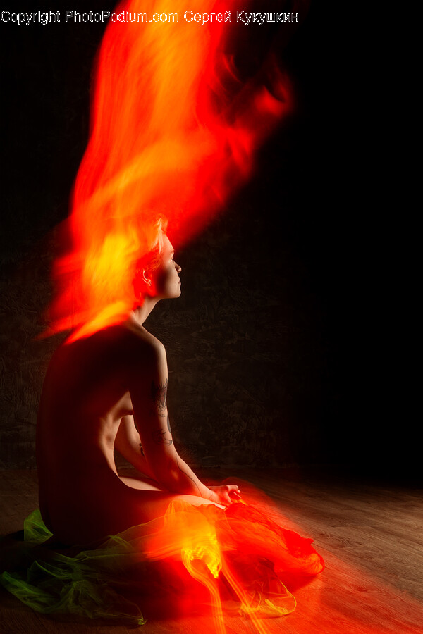 Fire, Mountain, Outdoors, Nature, Flame