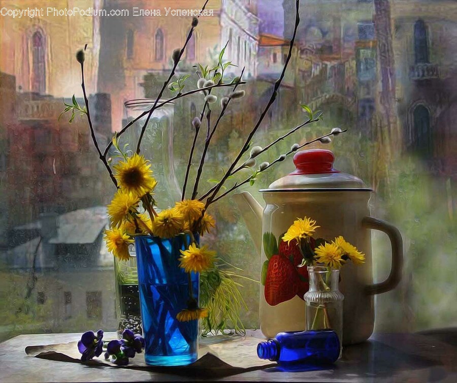 Ikebana, Pottery, Plant, Vase, Jar