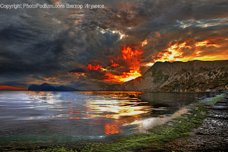 Nature, Outdoors, Mountain, Sea, Ocean
