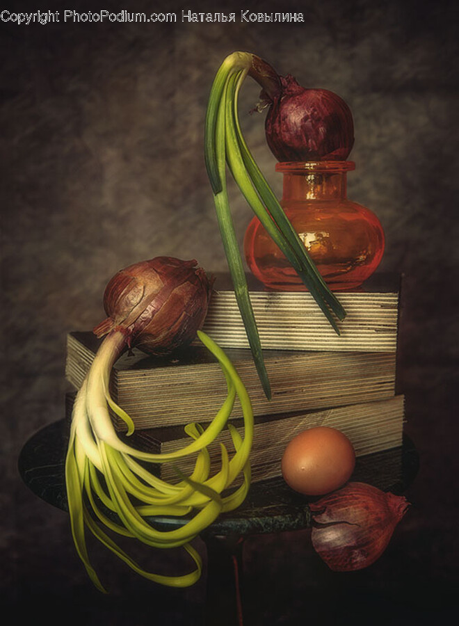 Egg, Food, Plant, Vegetable, Onion