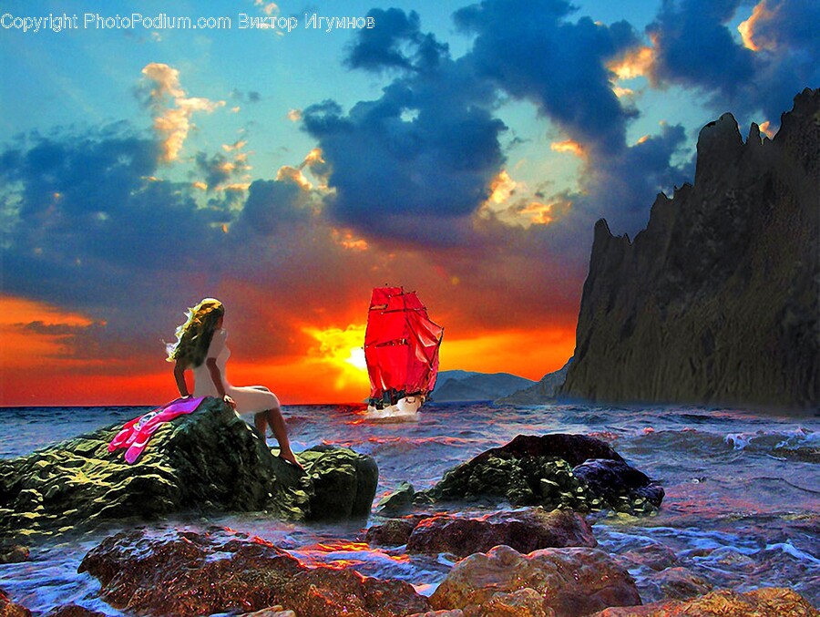 Nature, Outdoors, Person, Human, Sea
