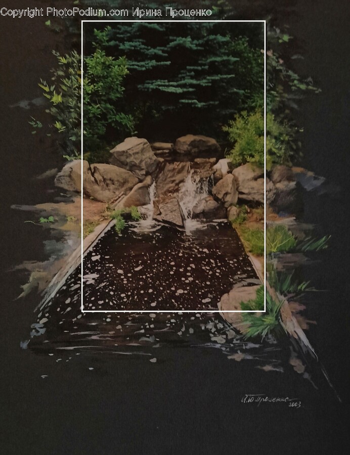 Plant, Tree, Leaf, Painting, Art