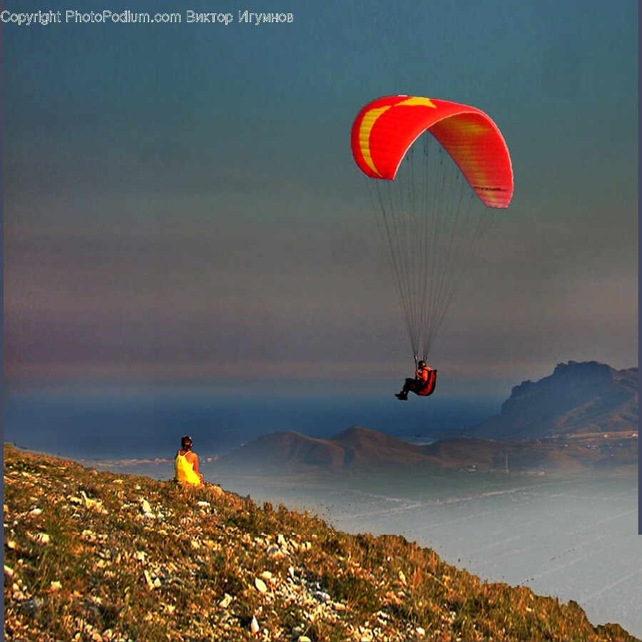 Adventure, Leisure Activities, Gliding, Person, Human