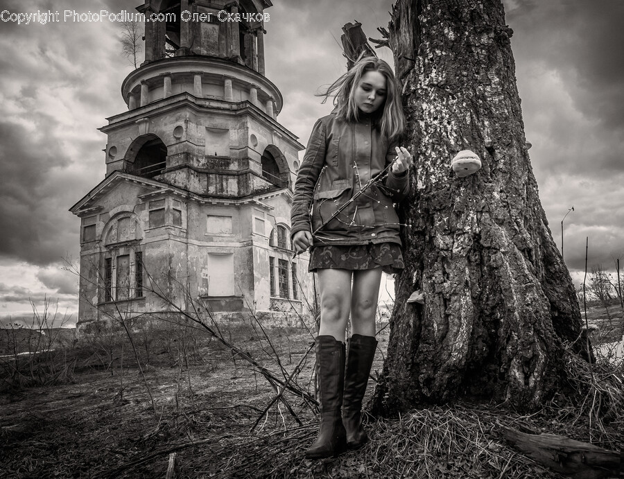 Tower, Architecture, Building, Person, Human