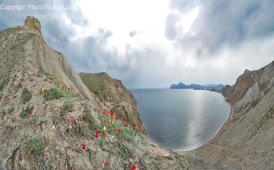 Nature, Outdoors, Cliff, Promontory, Shoreline