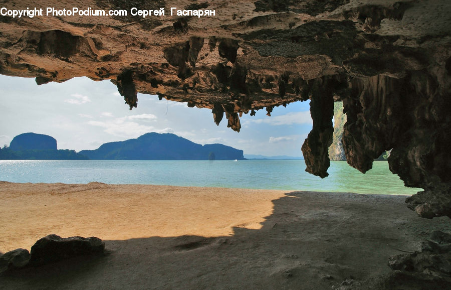 Arch, Coast, Cove, Outdoors, Sea, Water, Sand