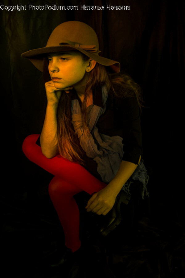 Clothing, Apparel, Hat, Person, Human