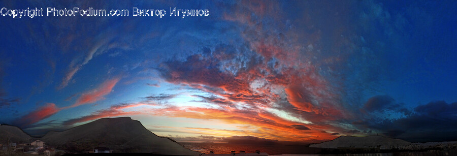 Nature, Outdoors, Sunset, Dusk, Red Sky