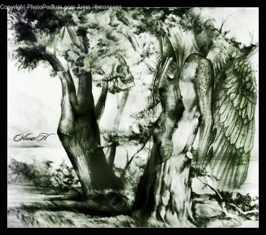 Tree, Plant, Tree Trunk, Art, Outdoors