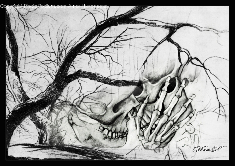 Drawing, Art, Sketch, Painting, Tree