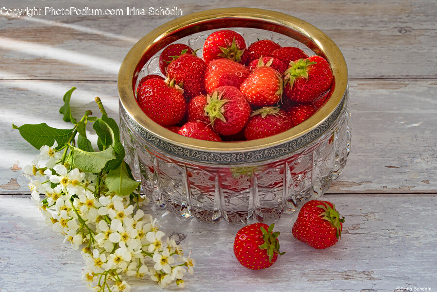 Strawberry, Plant, Fruit, Food, Bowl