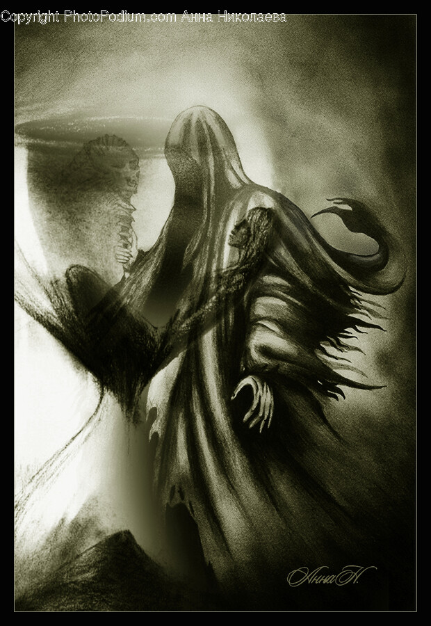 Art, Person, Human, Drawing, Angel