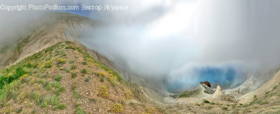 Mountain, Nature, Outdoors, Water, Volcano
