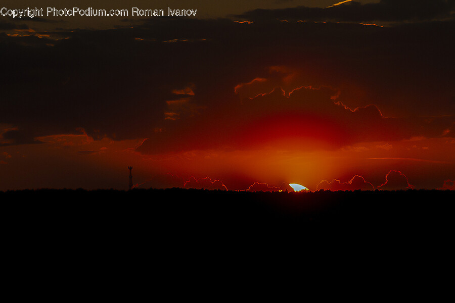 Nature, Outdoors, Sunset, Dawn, Red Sky