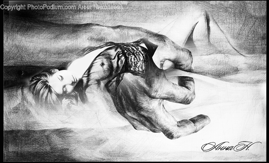 Drawing, Art, Sketch, Skin, Finger