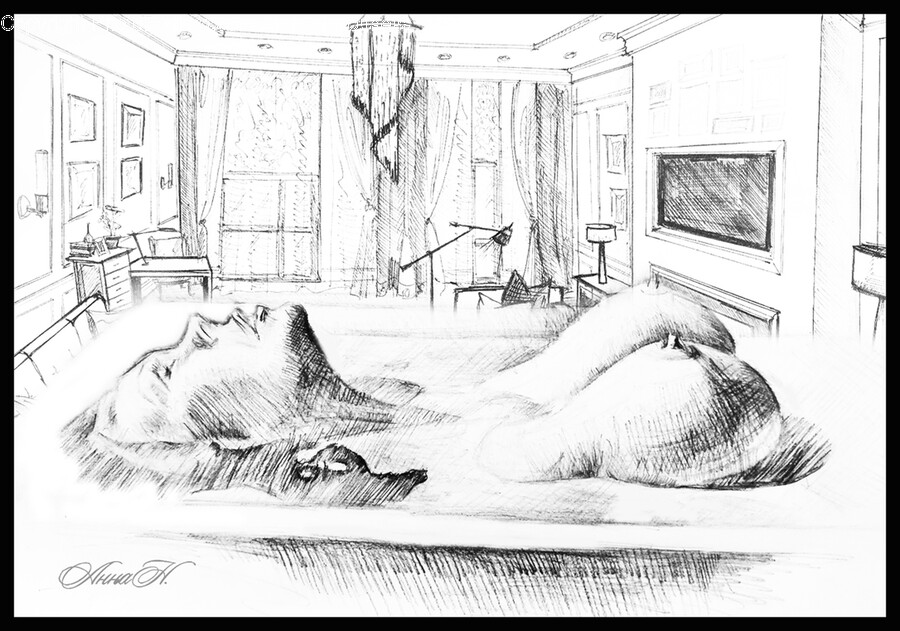 Drawing, Art, Sketch, Chair, Furniture