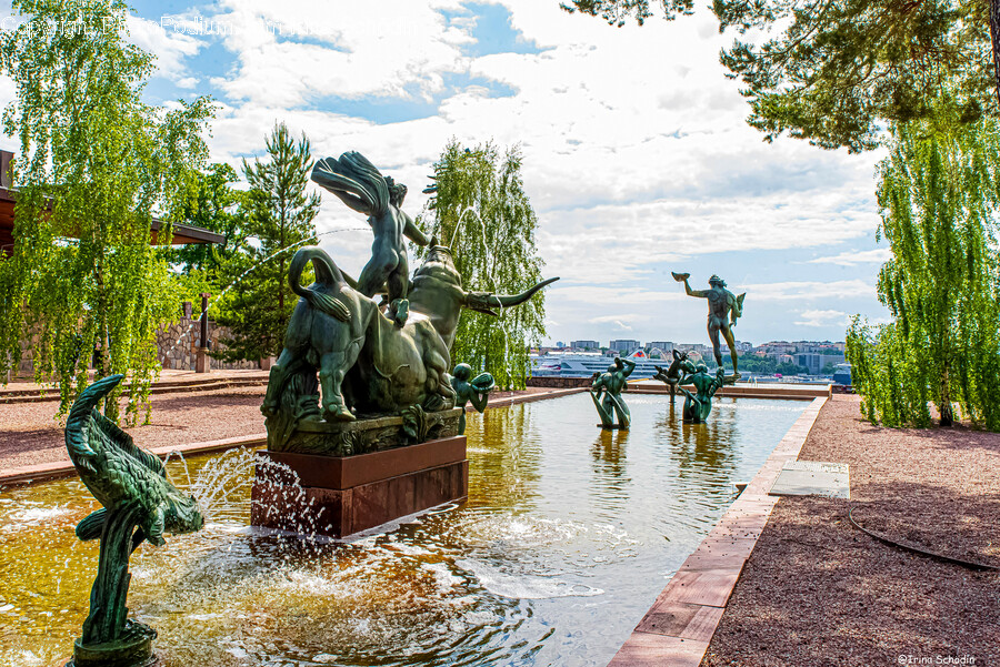 Statue, Sculpture, Art, Water, Handrail