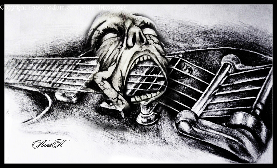 Clothing, Apparel, Art, Guitar, Musical Instrument