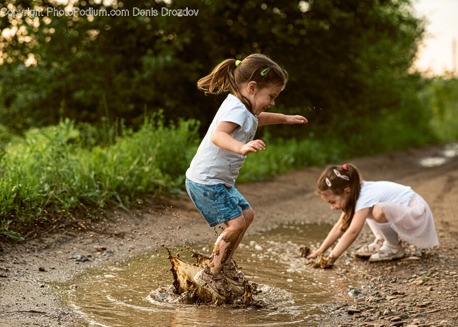 Person, Human, Puddle, Clothing, Apparel