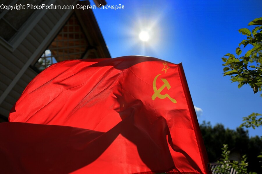 Sunlight, Flag, Symbol, Flare, Light