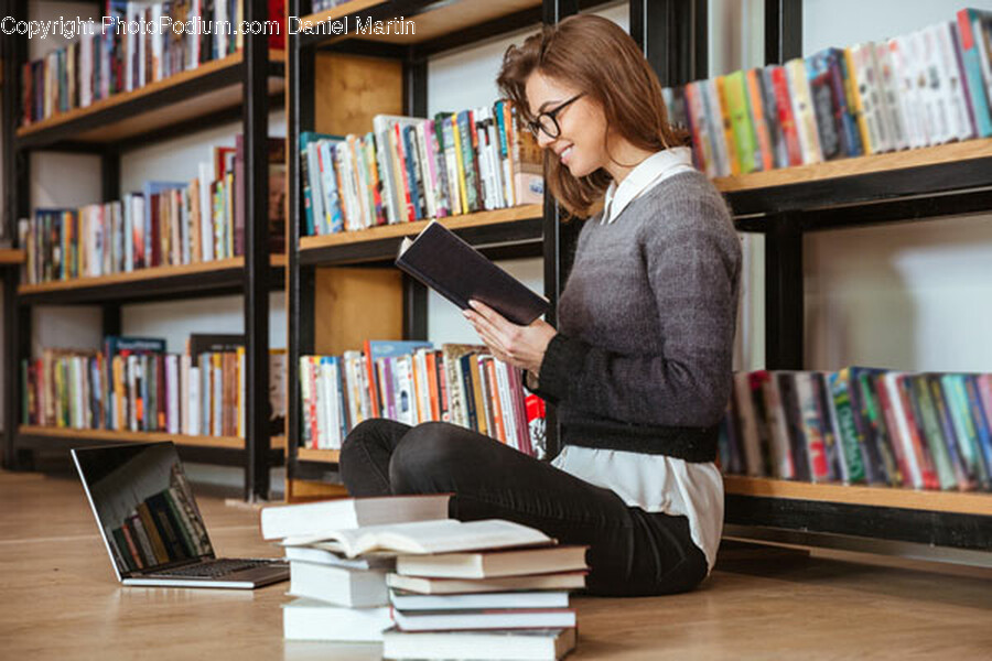 Indoors, Person, Human, Library, Room