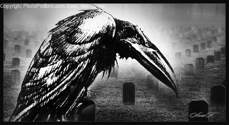 Tomb, Bird, Animal, Tombstone, Elephant