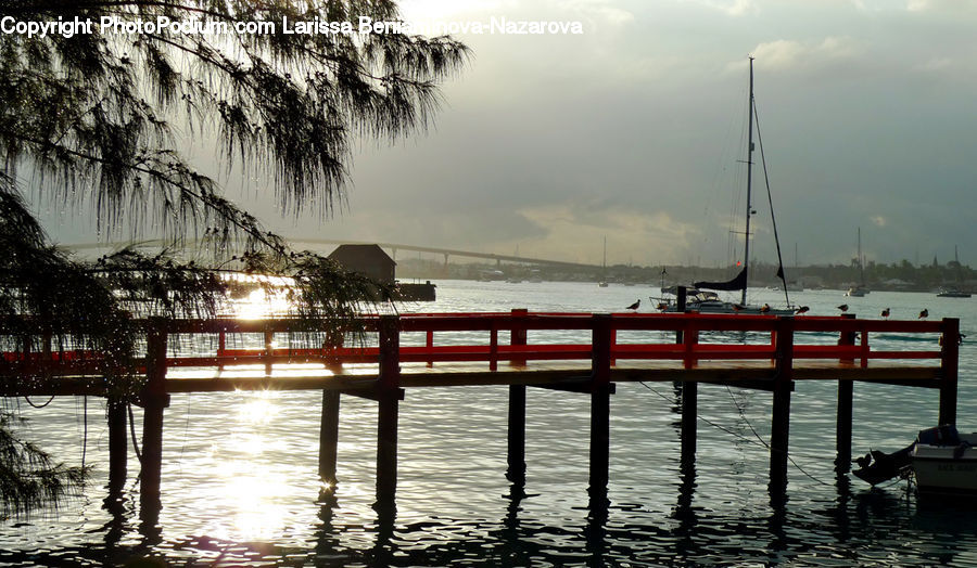 Boat, Watercraft, Dock, Pier, Flare, Light, Sunlight