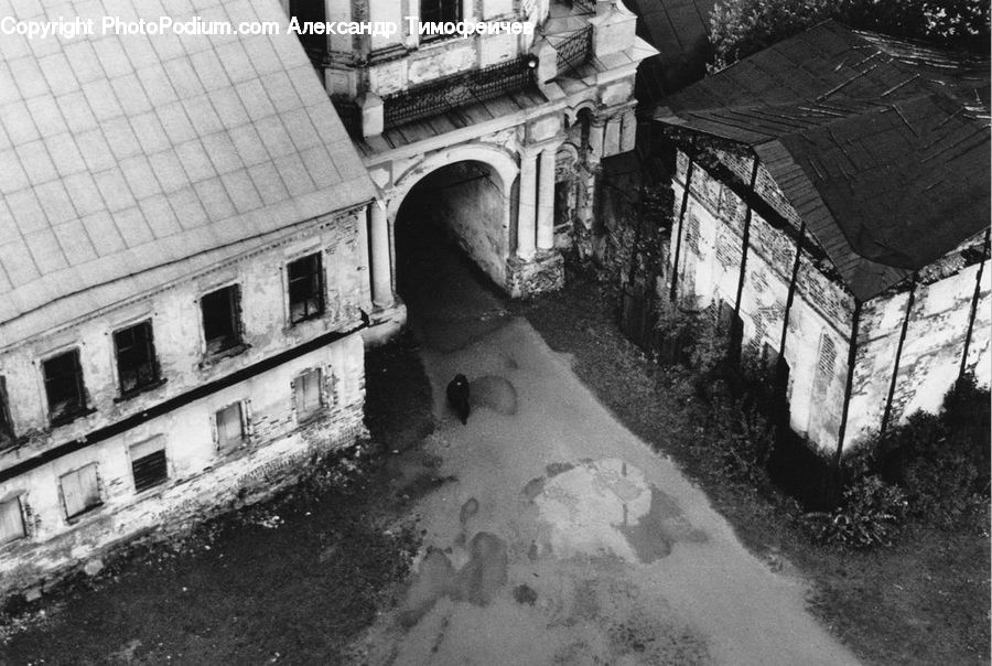 Arch, Puddle, Alley, Alleyway, Road, Street, Brick