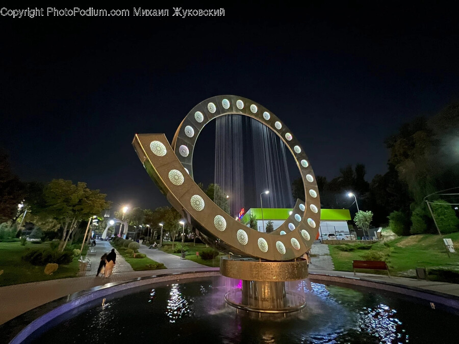 Water, Fountain, Person, Human, Sphere