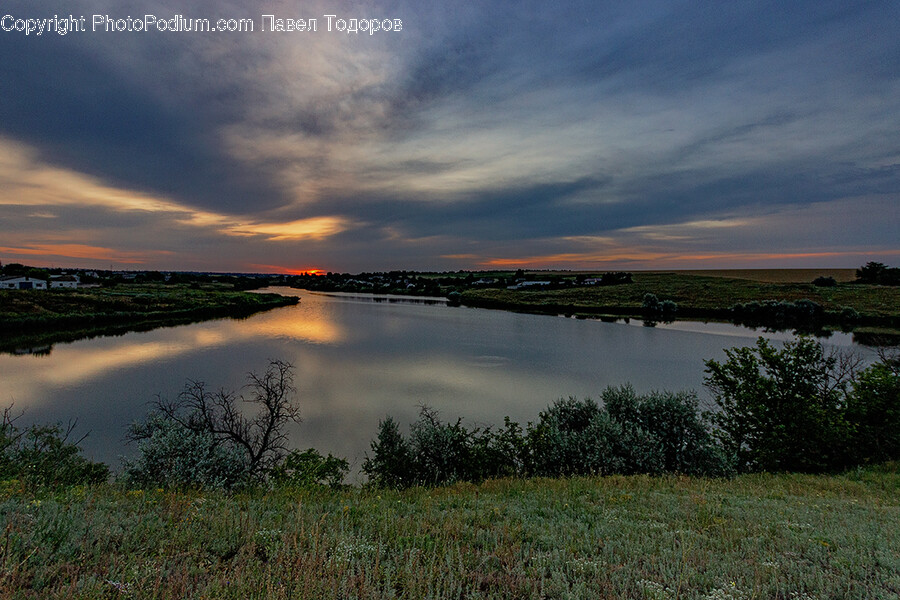 Nature, Water, Land, Outdoors, Sunset