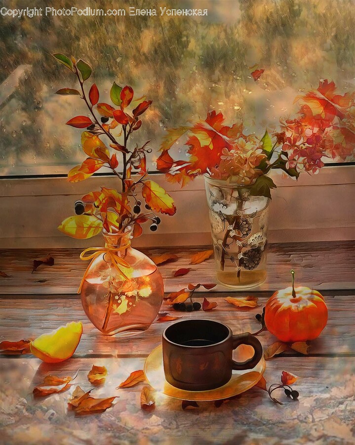 Plant, Painting, Art, Leaf, Flower Arrangement
