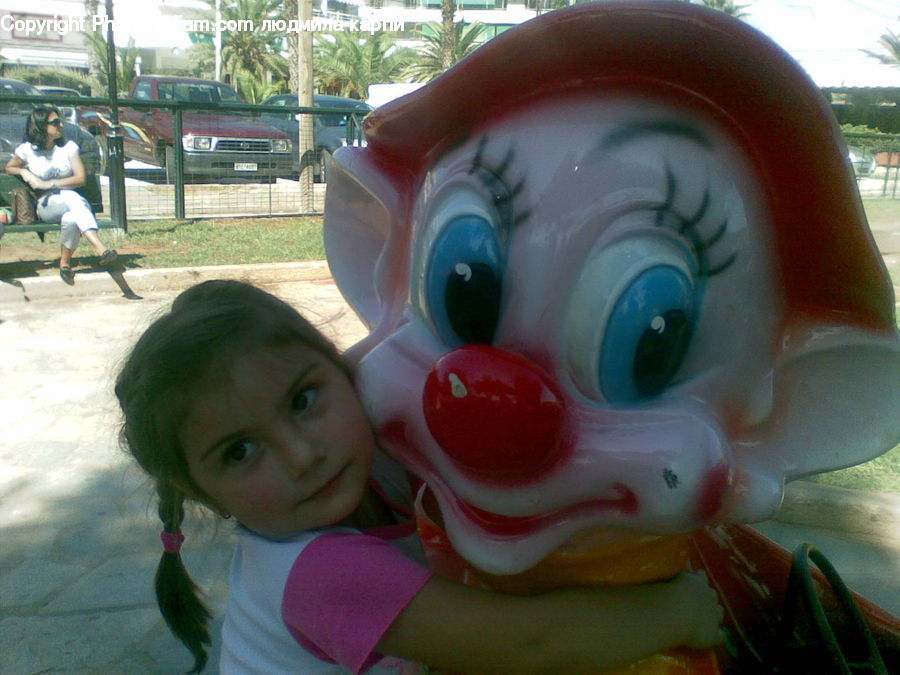 People, Person, Human, Clown, Performer, Automobile, Car