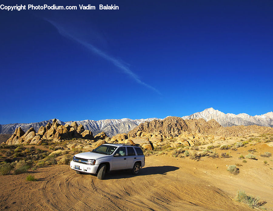 Car, Suv, Vehicle, Desert, Outdoors, Dirt Road, Gravel
