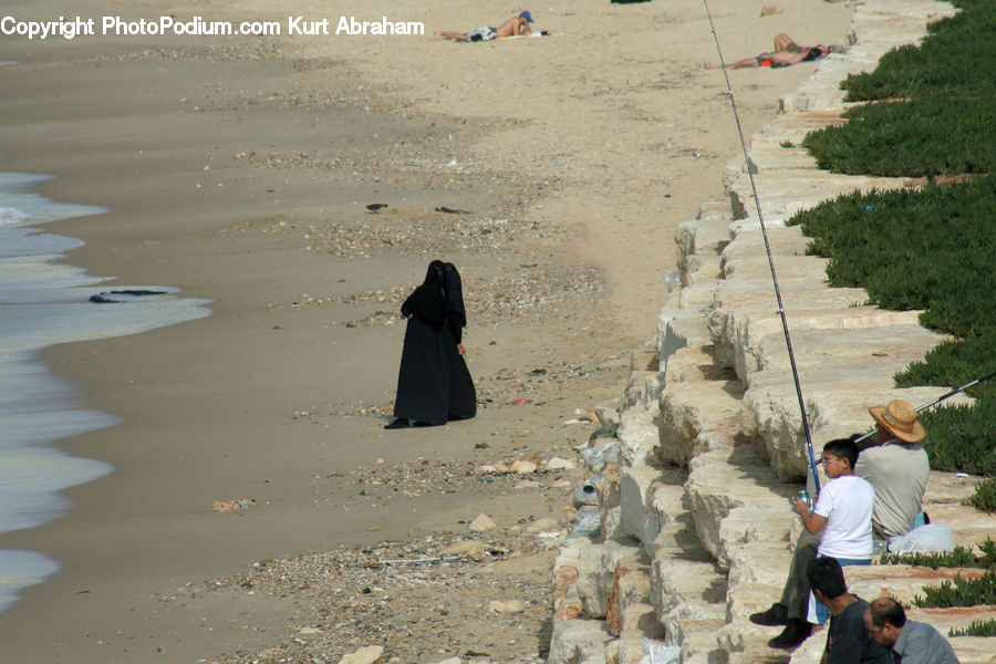 People, Person, Human, Plant, Potted Plant, Cloak, Beach