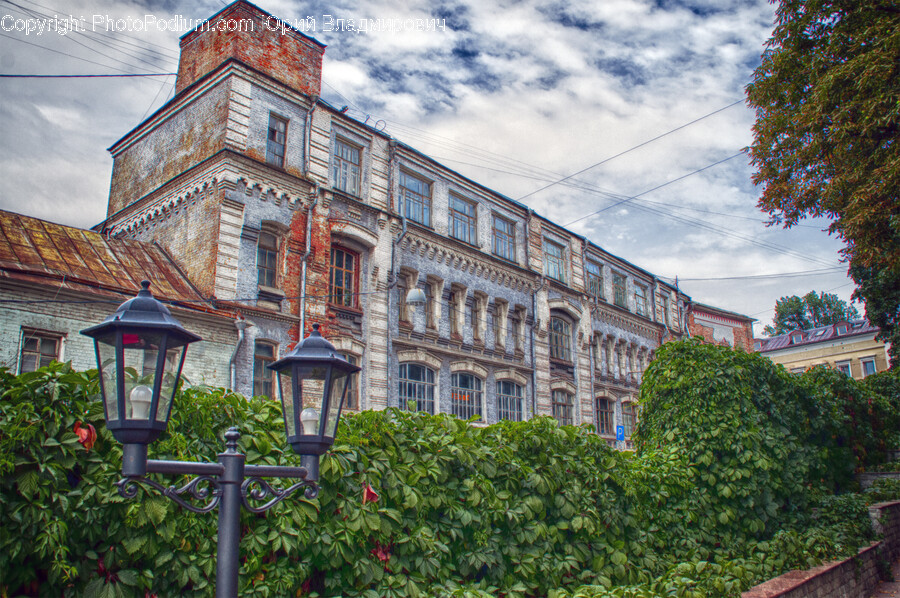 Lamp Post, Plant, Building, Architecture, Roof