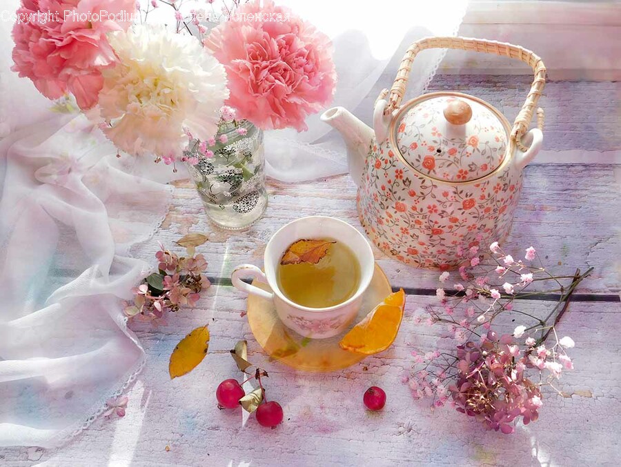 Cup, Pottery, Flower, Plant, Cookware