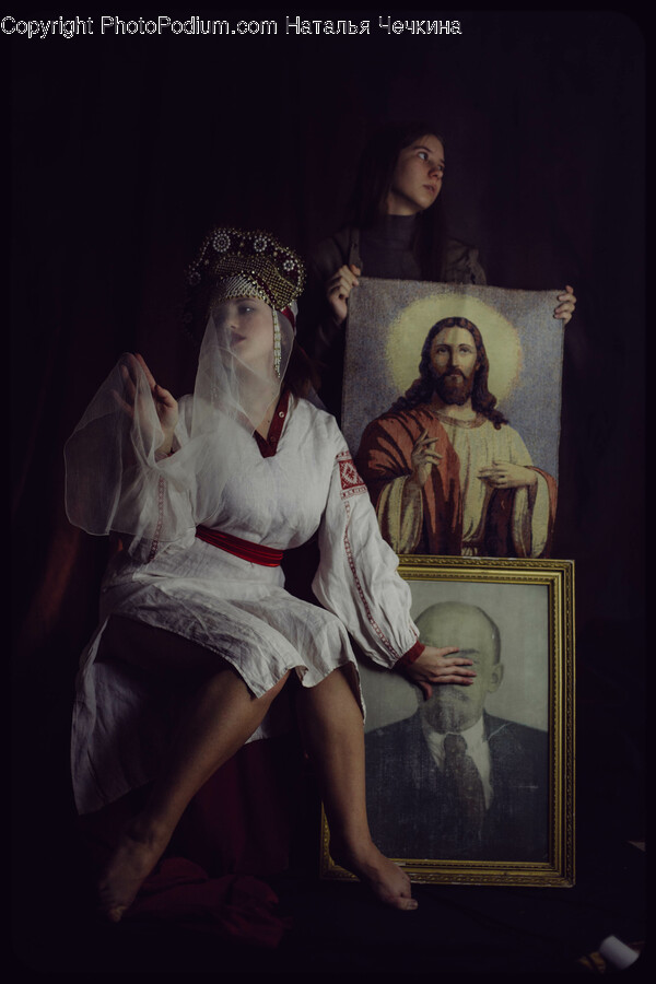 Painting, Art, Portrait, Person, Photography
