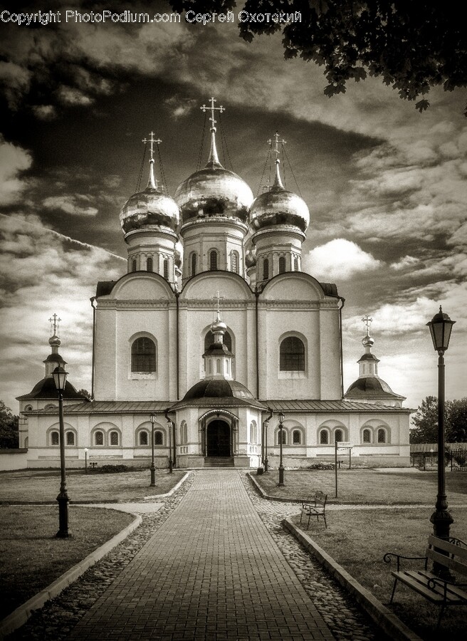 Dome, Building, Architecture, Bench, Furniture