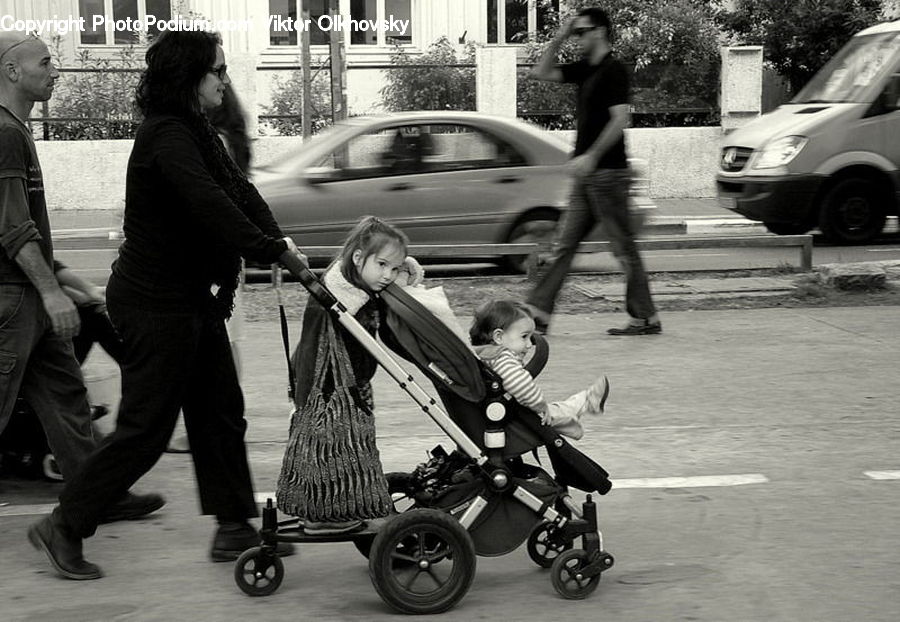 Human, People, Person, Stroller, Bicycle, Bike, Vehicle